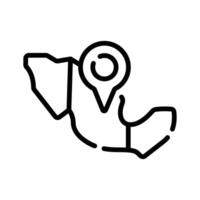 Premium linear icon showing pinned location marker vector