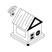 A well designed isometric icon of smart home control. vector