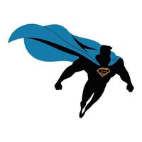 black a and fly super hero striking a powerful pose against a white background, featuring a cape and dynamic stance that embodies strength, courage, and justice in a minimalist, iconic style vector
