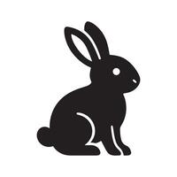 Silhouette shadow illustration of a rabbit on white vector