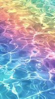 Swimming pool water texture in bright rainbow colors photo