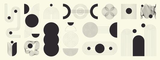 Hand drawn abstract element geometric set. vector