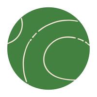 Pet green ball element design on white background illustration for cliparts, sticker, print, pet shop. vector
