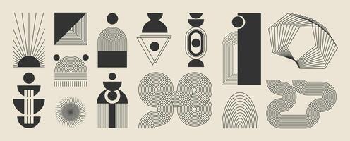 Hand drawn abstract minimal element set. vector