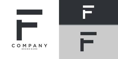 Letter F minimal logo icon design template element. vector