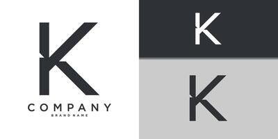 Letter K minimal logo icon design template element. Premium vector