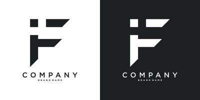 Letter F minimal logo icon design template element. Premium vector