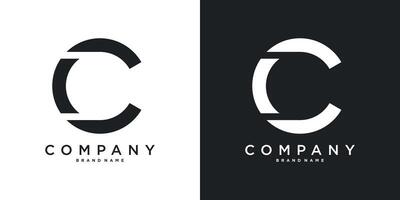 Letter C minimal logo icon design template element vector