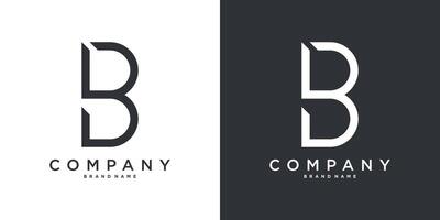 Letter B minimal logo icon design template element vector