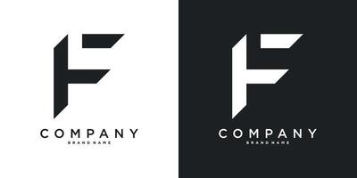 Letter F minimal logo icon design template elements. Premium vector