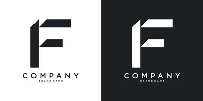 Letter F minimal logo icon design template. Premium vector