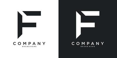 Letter F minimal logo icon design template element vector