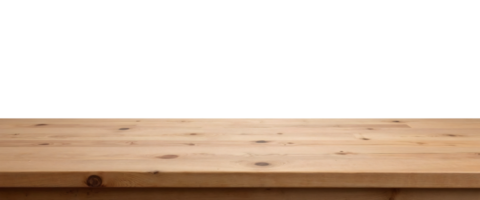 Empty wooden counter texture, isolated on transparent background, Beautiful wooden table for displaying products png