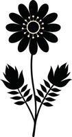 High Quality Flower Silhouette Graphics for Artists vector