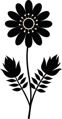 High Quality Flower Silhouette Graphics for Artists