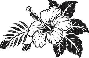 Hibiscus Flower Illustration Design vector