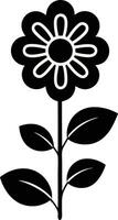 Elegant Flower Silhouette Art for Digital Projects vector