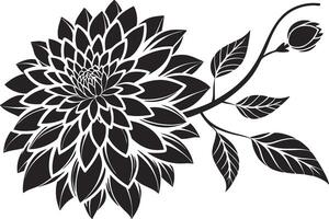 Dahlia Flower Set Design for Digital Crafts vector
