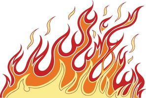 Fire Icons in Colorful Silhouette Style for Graphics vector