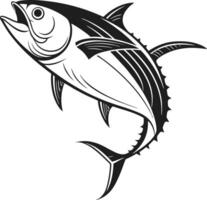Tuna Fish Silhouette Design for Printing and Digital Use vector