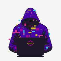 Mysterious Hooded Hacker Logo. Anonymous Icon vector