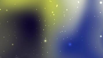 Blurry blue white and yellow background with white glowing dots Suitable for abstract designs website backgrounds and artistic projects video