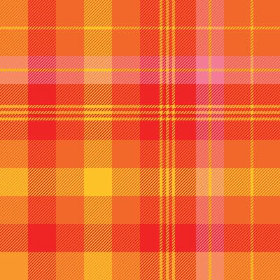 Scottish new year cage pattern. Yellow, red checkered background, fabric. Traditional Scottish ornament, tartan plaid.