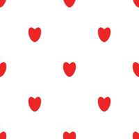 A repeating seamless vec pattern with small red doodle hearts on a white background is everywhere. A simple cute background for Mom's day. vector