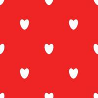 A repeating seamless pattern with small red doodle hearts on a white background is everywhere. A simple cute background for Mom's day. vector
