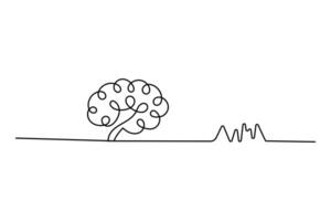 Continuous brain illustration concept vector