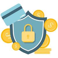secure payment, financial and business illustrations vector