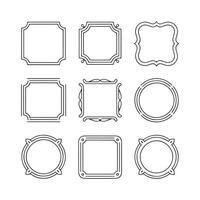 Set of vintage frames and borders vector