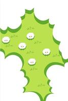 A cartoon sheep is standing on a green field vector