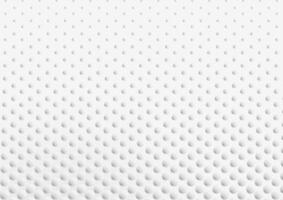 Dotted halftone pattern. White and gray texture with 3d circles. Futuristic abstract background. Minimal clean light concept. Digital surface with points vector