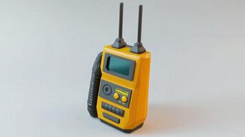 Stylized, digital, communication device, rendered, in, bright, yellow. photo