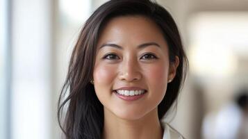 A friendly, confident female portrait. photo