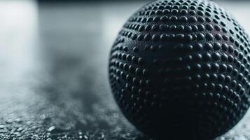Close-up view of a textured exercise ball. photo