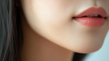 A close up of a woman's lips photo