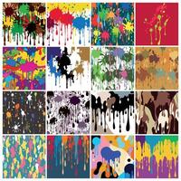 Creative Abstract Background Made of Splattered Paint, Ink Blots, and Color Drops vector