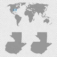 Guatemala Map Set with World Location. vector