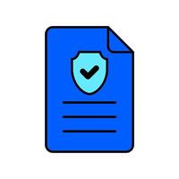 Icon a policy, isolated against a clean background. vector