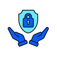 Icon a secure, isolated against a clean background vector