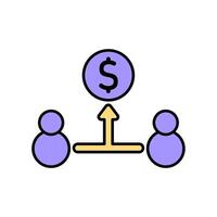 Icon a mutual fund, isolated against a clean background vector
