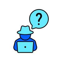 Icon a anonymity, isolated against a clean background. vector