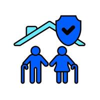 Icon a retirement, isolated against a clean background vector