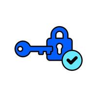 Icon a secure access, isolated against a clean background. vector