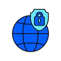 Icon a internet security, isolated against a clean background. vector