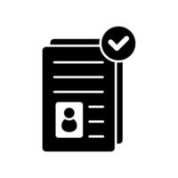 Icon a employment contract, isolated against a clean background vector