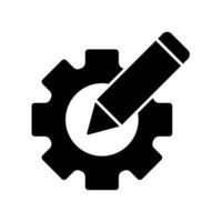 Icon a customization, isolated against a clean background. vector