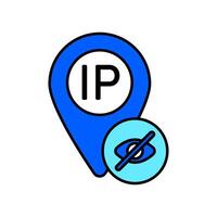 Icon a hide IP, isolated against a clean background. vector